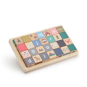 Wooden Alphabet Blocks - Farm